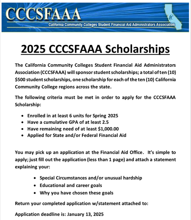 CCCSFAAA Scholarship 2425